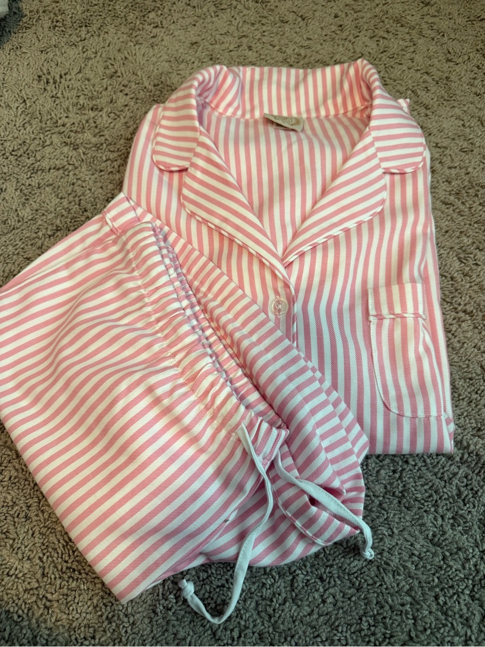 The Beaufort Bonnet Company Pink and White Striped Cotton Pajama Set